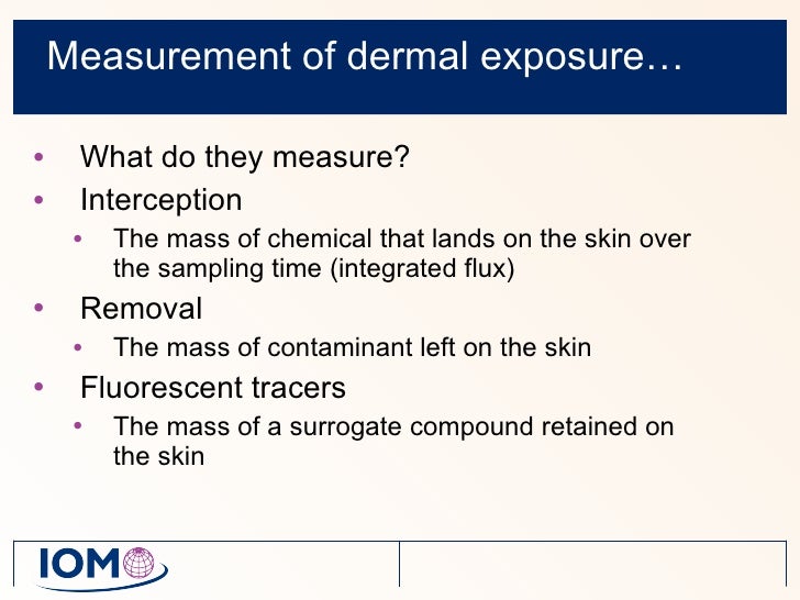 6. Modelling dermal exposure