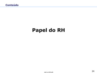 24José Luiz Bichuetti
Conteúdo
Papel do RH
 