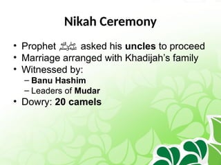 Hashim R Uncle The Marriage of Prophet Muhammad ﷺ and Khadijah: A Foundation of Faith ...