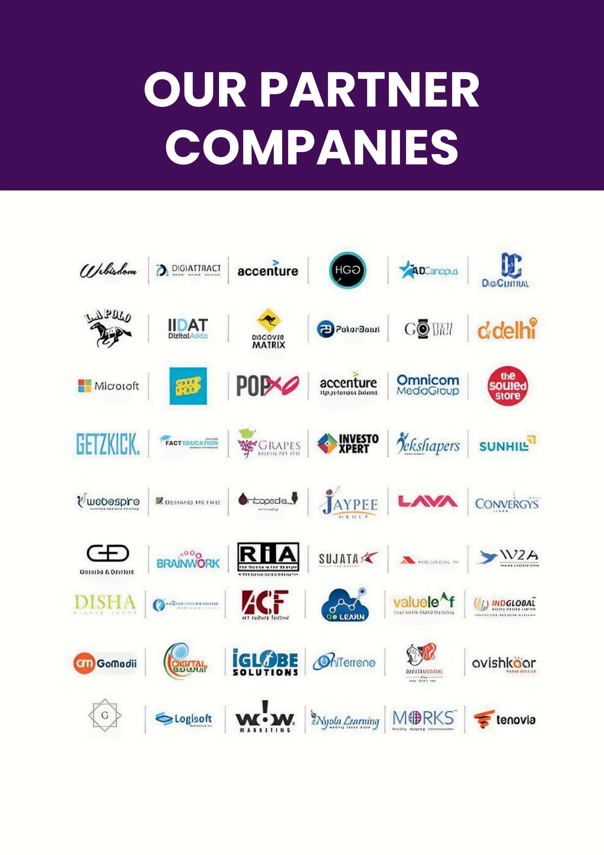 OUR PARTNER
COMPANIES
 