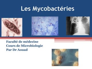 Les Mycobactéries
Faculté de médecine
Cours de Microbiologie
Par Dr Aouad
 