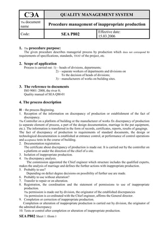 6. non conformance control | PDF