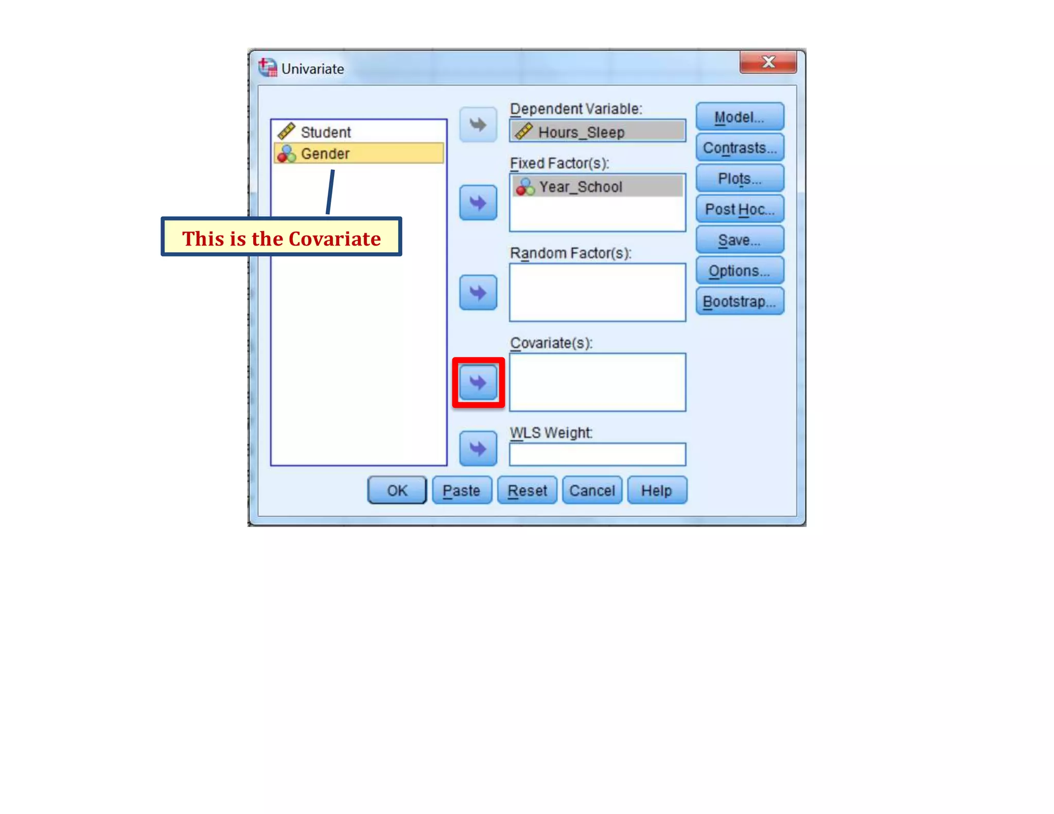 This is the Covariate
 