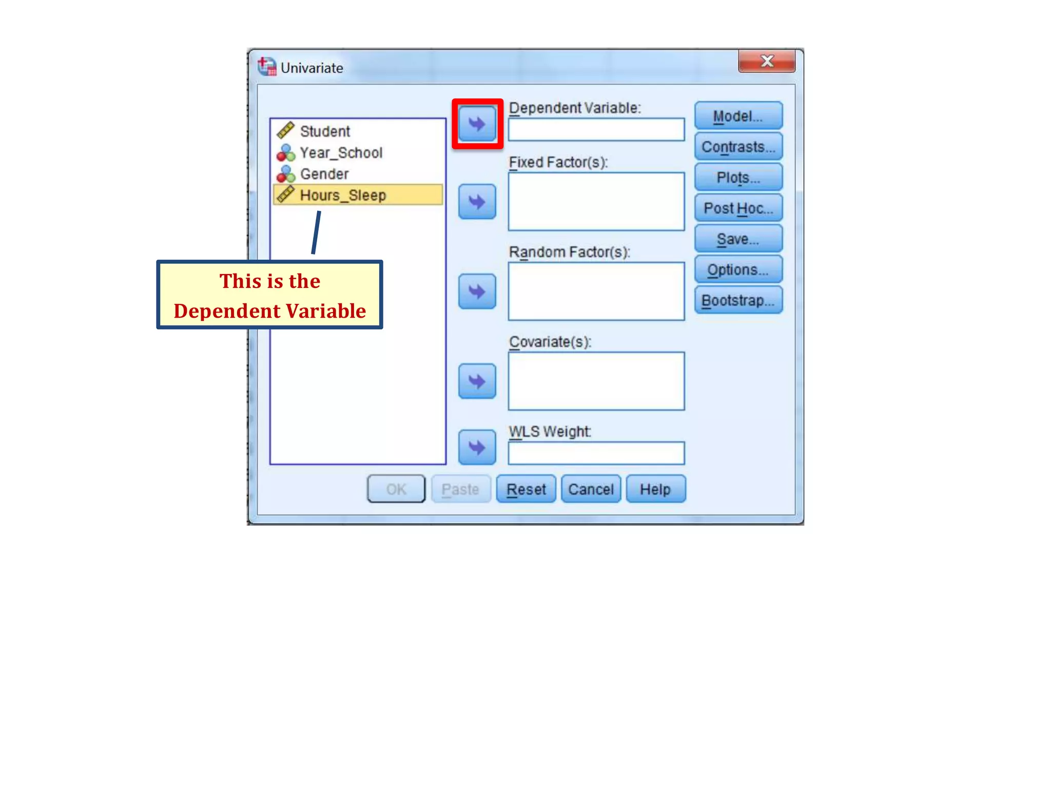 This is the
Dependent Variable
 