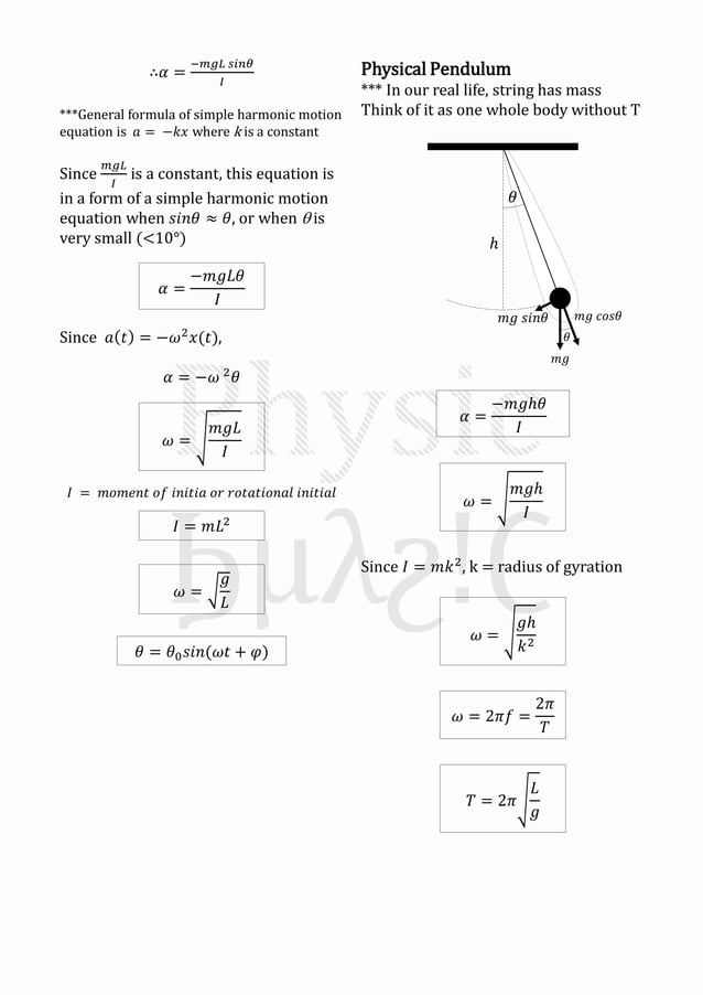 6). oscillatory motion (finished) | PDF