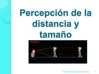 Percepción de la distancia y tamaño 1 Mtra. Beatriz Eugenia Alfaro Monroy 