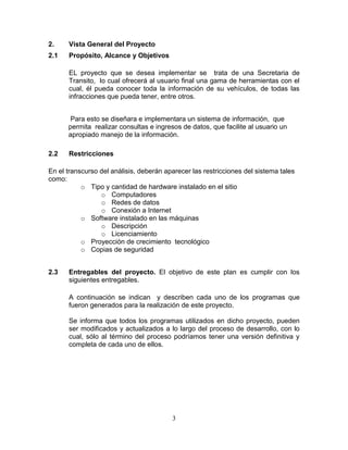 6. Plan De Proyecto Bdtransito