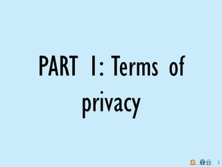 PART 1: Terms of
    privacy
                   3
 
