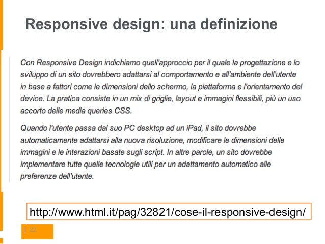 Progettare una mobile web app Progettare un mobile