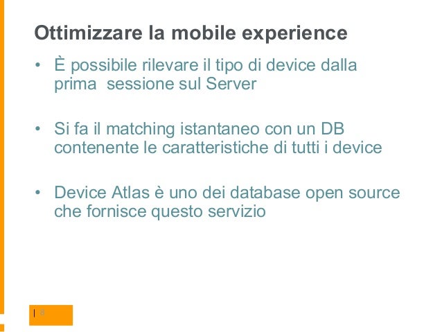 Progettare una mobile web app Progettare un mobile