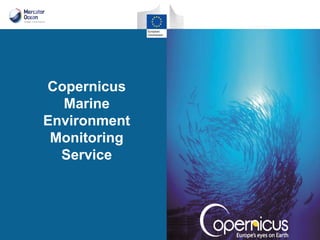 Copernicus
Marine
Environment
Monitoring
Service
 