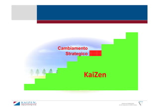 Cambiamento
   Strategico



           KaiZen


                          KAIZEN and GEMBAKAIZEN
                    are the trademarks of KAIZEN Institute
 