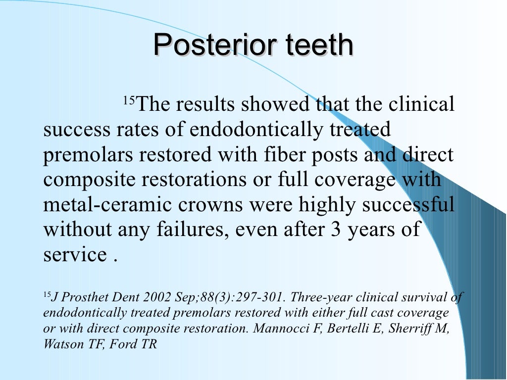 6.restoration of the endodontically treated tooth