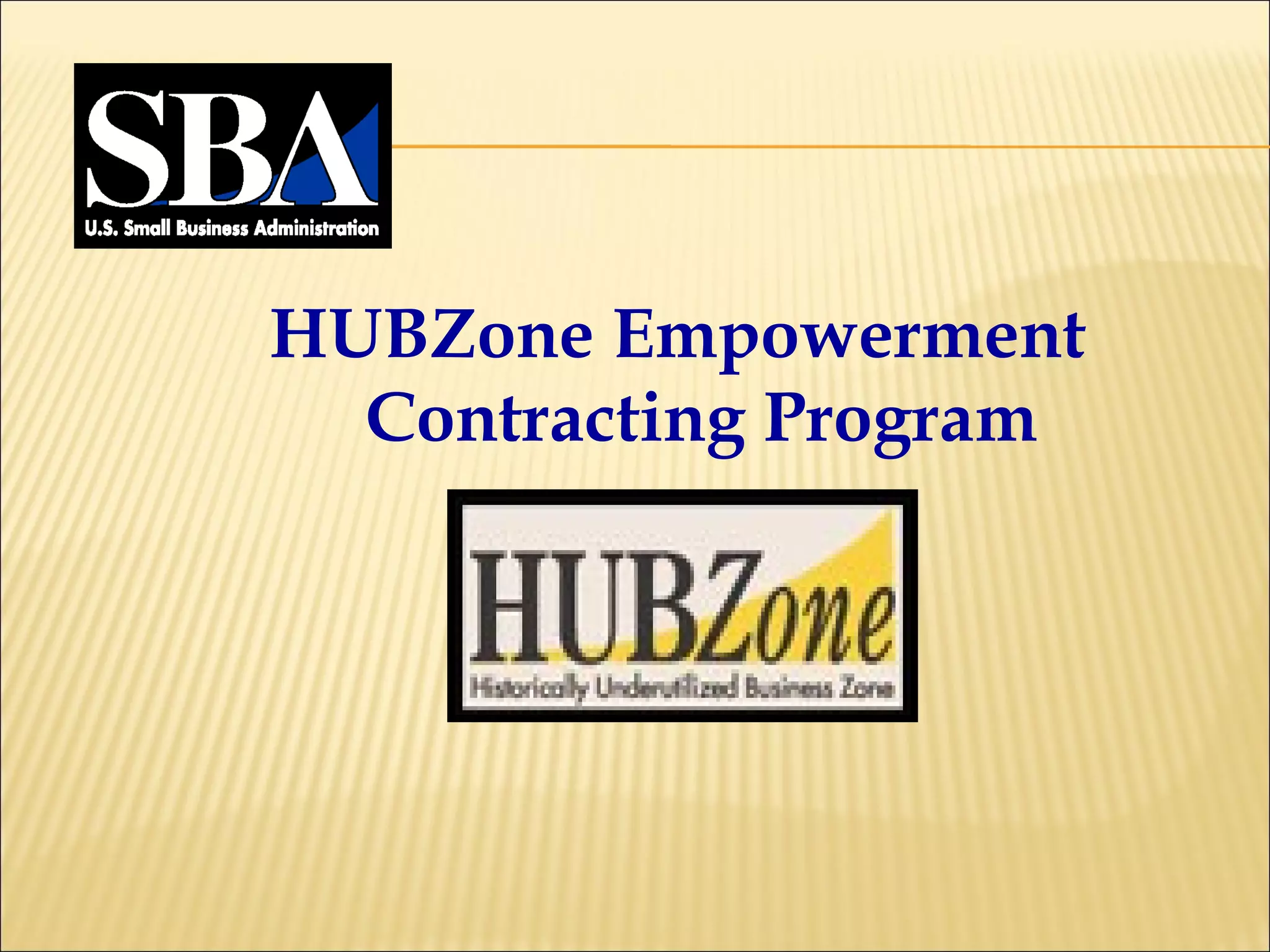 HUBZone Empowerment Contracting Program 