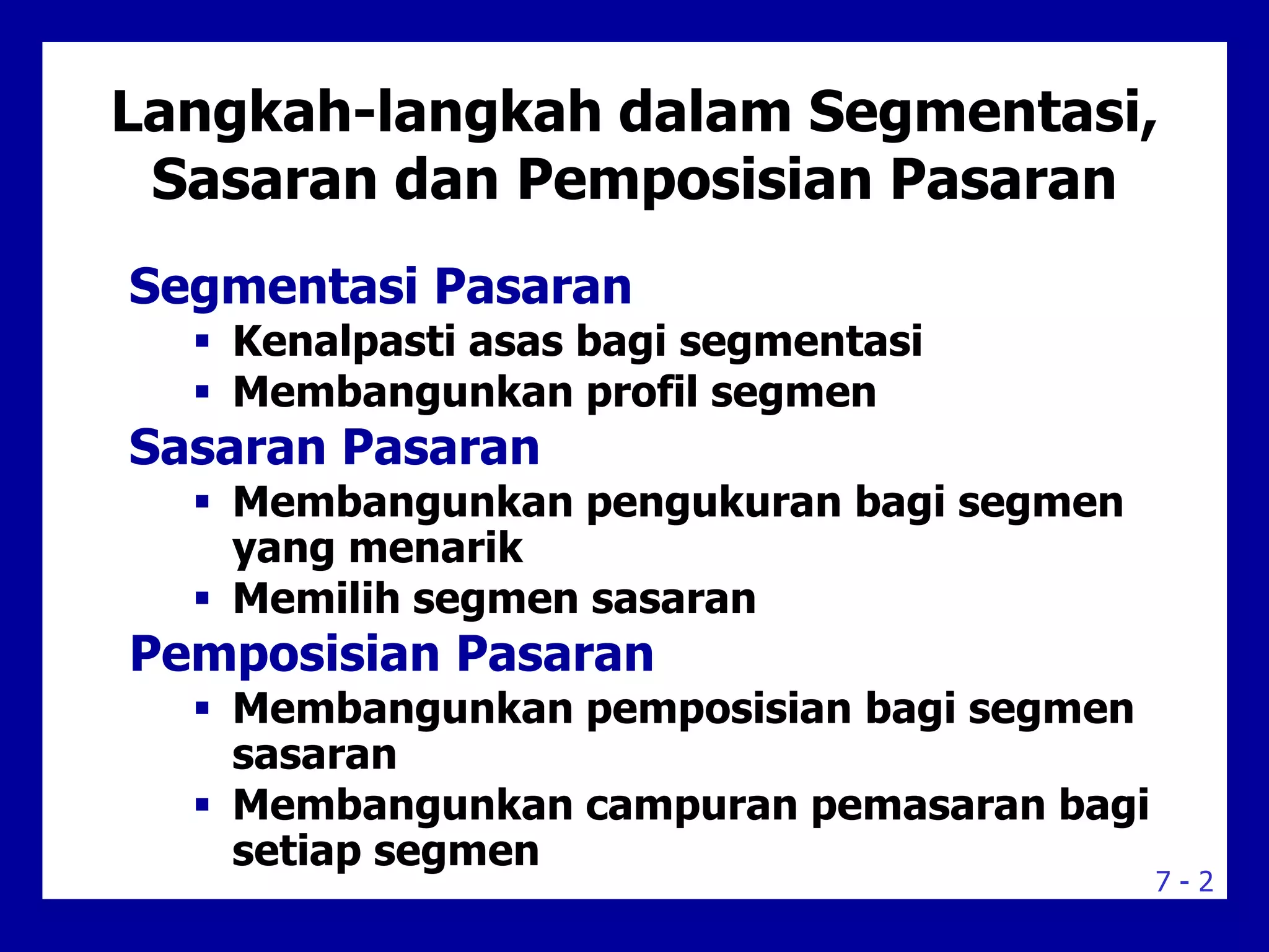 Memahami Pasaran Sasaran dalam Pemasaran Insurans