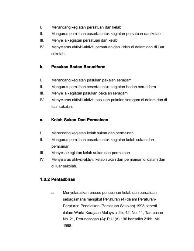 6 Senarai Tugas Gpk Kokurikulum