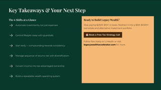 6 Shifts High Earners Make to Turn Income Into Legacy Wealth | PDF