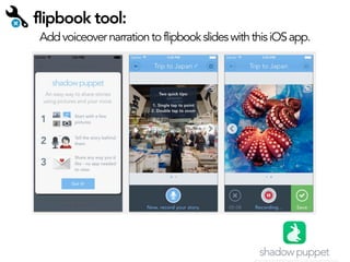 flipbook tool:

free
Add voiceover narration to flipbook slides with this iOS app.

 