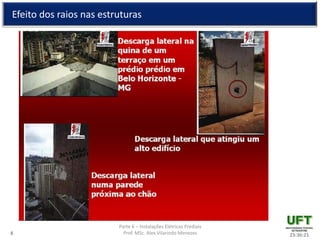Parte 6 – Instalações Elétricas Prediais
Prof. MSc. Alex Vilarindo Menezes
Efeito dos raios nas estruturas
23:36:218
 