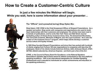 6 Steps to Creating the Customer-Focused Culture | PDF