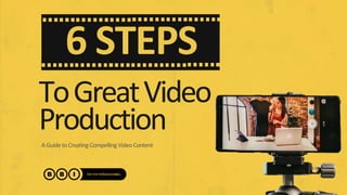 6 STEPS
AGuide toCreating Compelling Video Content
ToGreatVideo
Production
 