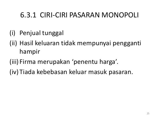 6 Struktur Pasaran Pps Monopoli