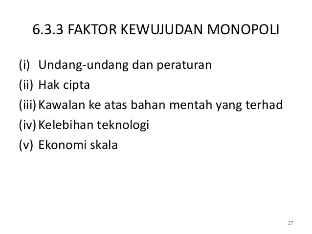 6 struktur pasaran (pps & monopoli)