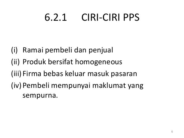 6 Struktur Pasaran Pps Monopoli