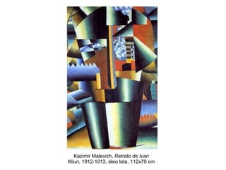 Kazimir Malevich,  Retrato de Ivan Kliun , 1912-1913, óleo tela, 112x70 cm 