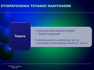 ETIOPATOGENIA TETANIEI RAHITOGENE TETANIA- curs Pediatrie 2008 -2009 