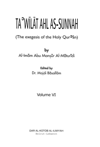 6 tevilatül kuran