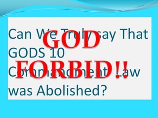 6. the law of god | PPTX