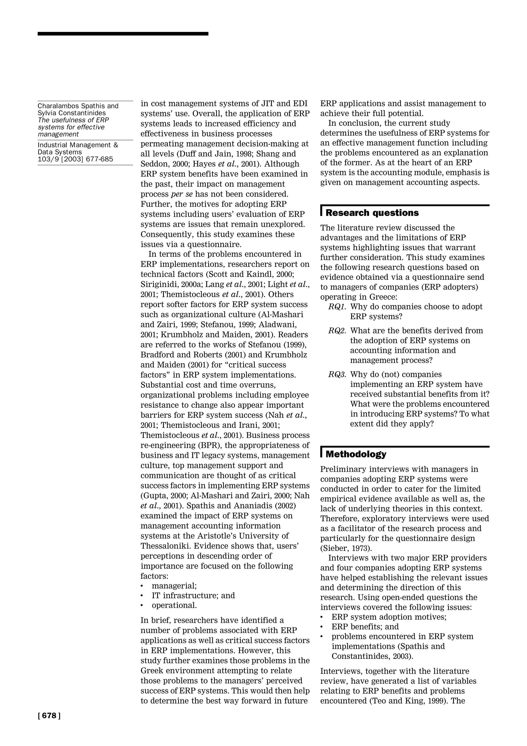 6. The Usefulness Of Erp Systems For Effective Management | PDF