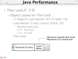 Java Performance
                   Java Performance Fundamental | twitter @novathinker
  IBM JVM Synchronization       ar...