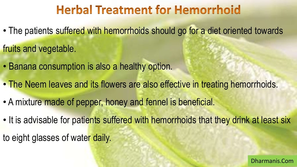 Best Natural and Herbal Treatment for Hemorrhoid