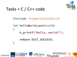 Tasks = C / C++ code
 