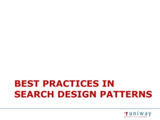 Best practices in search design patterns
