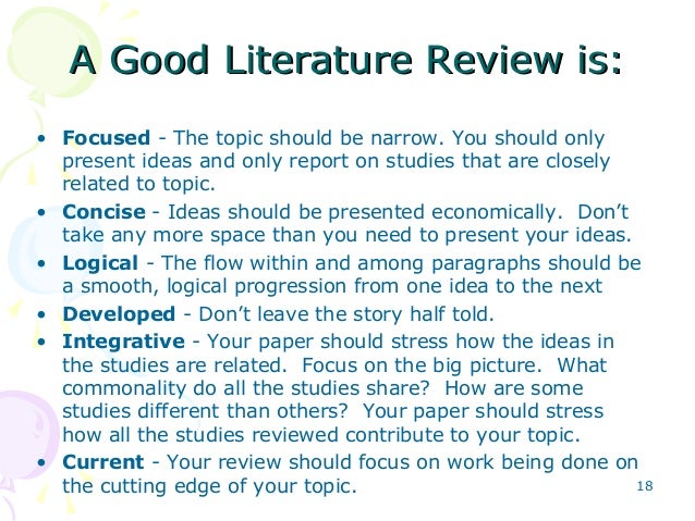 Samples of literature review