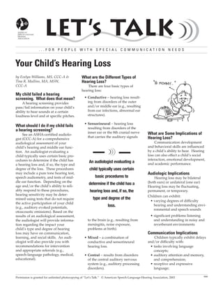 6.Your Childs Hearing Loss | PDF