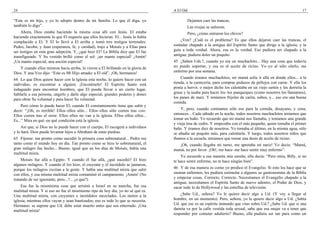 24                                                                                  A El Oíd                                                                     17

“Este es mi hijo, y yo lo adopto dentro de mi familia. Lo que él diga, yo                   Dejamos caer las trancas,
también lo digo”.                                                                           Las ovejas se salieron;
     Ahora, Dios estaba haciendo la misma cosa allí con Jesús. El estaba                    Pero, ¿cómo entraron los chivos?
haciendo exactamente lo que El requería que ellos hicieran. El... Jesús lo había
complacido a El. Y El lo llevó a El arriba y tomó tres testigos terrenales:             ¿Ven? ¿Cuál es el problema? Es que ellos dejaron caer las trancas, el
Pedro, Jacobo, y Juan (esperanza, fe, y caridad), trajo a Moisés y a Elías para     estándar chapado a la antigua del Espíritu Santo que dirige a la iglesia, y la
ser testigos en esta gran adopción. Y, ¿qué hizo El? La Biblia dice que El fue      guía a toda verdad. Ahora, esa es la verdad. Eso pudiera ser chapado a la
transfigurado. Y Su vestido brilló como el sol: ¡un manto especial! ¡Amén!          antigua; pudiera doler un poquito.
¡Un manto especial, una unción especial!                                            45 ¿Saben Uds.?, cuando yo era un muchachito... Hay una cosa que todavía
   Y cuando ellos miraron hacia arriba, lo vieron a El brillando en la gloria de    no puedo soportar, y esa es el aceite de ricino. Yo–yo al sólo olerlo, me
Dios. Y una Voz dijo: “Este es Mi Hijo amado; a El oíd”. ¡Oh, hermanos!             enfermo por una semana.

64 Lo que Dios quiere hacer con la Iglesia esta noche, lo quiere hacer con un           Cuando éramos muchachitos, mi mamá solía ir allá en donde ellos... a la
individuo, es encontrar a alguien. ¡Encontrarlo! El Espíritu Santo está             tienda, a la carnicería, para comprar pedazos de pellejos con carne. Y ella los
indagando para encontrar hombres, que El pueda llevar a un cierto lugar,            ponía a hervir, o mejor dicho los calentaba en un viejo sartén y les derretía la
hablarle a esa persona, ungirlo y darle algo especial, grandes poderes y dones      grasa y la usaba para hacer los–los panqueques (como nosotros los llamamos),
para obrar Su voluntad y para hacer Su voluntad.                                    los panes de maíz. Y teníamos frijoles de carita, nabos, y... eso era una buena
                                                                                    comida.
     Pero cómo lo puede hacer El, cuando El constantemente tiene que subir y
decir: “¡Oh, es terrible! Ellos–ellos sólo... Ellos–ellos sólo corren tras esto.        Y, pero, cuando comíamos sólo eso para la comida, desayuno, y cena,
Ellos corren tras el error. Ellos–ellos no van a la iglesia. Ellos–ellos–ellos...   entonces... Cada sábado en la noche, todos nosotros muchachitos teníamos que
Es...” Mira en qué–en qué condición está la iglesia.                                tomar un baño. Yo recuerdo que mi mamá nos llamaba, y teníamos una grande
                                                                                    y vieja tina de cedro. Y empezaba con el más pequeño, quien tomaba el primer
    Así que, si Dios no lo puede hacer con el cuerpo, El escogerá a individuos      baño. Y éramos diez de nosotros. Yo tomaba el último, en la misma agua, sólo
y lo hará. Dios puede levantar hijos a Abraham de estas piedras.                    se añadía un poquito más, para calentarla. Y luego, todos nosotros niños que
65 Fíjense: tan pronto como sucedió la primera cosa sobrenatural... Pedro era       íbamos a la escuela, teníamos que tomar una dosis de aceite de ricino.
tanto como el mundo hoy en día. Tan pronto como se hizo lo sobrenatural, el            ¡Oh, cuando llegaba mi turno, me apretaba mi nariz! Yo decía: “Mamá,
gran milagro fue hecho... Bueno, igual que en los días de Moisés, había una         mamá, no por favor. ¡Oh!, me hace–me hace sentir muy enfermo”.
multitud mixta.
                                                                                        Yo recuerdo a esa mamita mía sureña, ella decía: “Pero mira, Billy, si no
     Moisés fue allá a Egipto. Y cuando él fue allá, ¿qué sucedió? El hizo          te hace sentir enfermo, no te hace ningún bien”.
algunos milagros. Y cuando él los hizo, el creyente y el incrédulo se juntaron,
porque los milagros excitan a la gente. Y había una multitud mixta que salió        46 Y de esa manera es como yo predico el Evangelio. Si esto los hace que se
con ellos, y esa misma multitud mixta contaminó el campamento. ¡Amén! (No           sientan enfermos, les pudiera estimular a algunos su gastronomías de la Biblia
tratando de ser ignorante, pero...?... ¿o qué?)                                     y empezar cosas. Correcto. Correcto. Necesitamos el Evangelio chapado a la
                                                                                    antigua; necesitamos el Espíritu Santo de nuevo adentro, el Poder de Dios, y
    Esa fue la mismísima cosa que arruinó a Israel en su marcha, fue esa            sacar todo lo de Hollywood y las estrellas de televisión.
multitud mixta. Y si eso no fue el mismísimo tipo de hoy día, yo no sé qué es.
Una multitud mixta, con creyentes e incrédulos mezclados. Los meten a la                ¿Sabe Ud., señora? Yo le quiero decir algo a Ud. (Y voy a llegar al
iglesia, mientras ellos vayan y sean bautizados; eso es todo lo que se necesita.    hombre, en un momento). Pero, señora, yo le quiero decir algo a Ud. ¿Sabía
Hermano: se supone que Ud. debe estar muerto antes que sea enterrado. ¡Una          Ud. que ese es un espíritu inmundo que vino sobre Ud.? ¿Sabe Ud. que si una
multitud mixta!                                                                     damita va por la calle vestida toda sexual, sabe que esa mujer va a tener que
                                                                                    responder por cometer adulterio? Bueno, ella pudiera ser tan pura como un
 