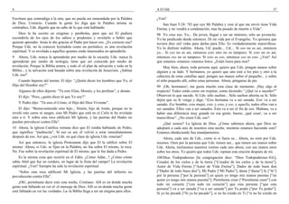 4                                                                                   A El Oíd                                                                      37

Escritura que contradiga a la otra, que no pueda ser enmendada por la Palabra       ¿Ven?
de Dios. Correcto. Cuando la gente les diga que la Palabra misma se                     San Juan 5:24: “El que oye Mi Palabra y cree al que me envió tiene Vida
contradice, Uds. díganle que no sabe de lo que está hablando.                       Eterna; y no vendrá a condenación, mas ha pasado de muerte a Vida”.
    Dios la ha escrito en enigmas y parábolas, para que así El pudiera              98 Yo creo eso. Yo... De joven, llegué a ser un ministro, sólo un jovencito.
esconderla de los ojos de los sabios y prudentes y revelarlo a bebés que            Yo he predicado desde entonces. Dí mi vida por el Evangelio. Yo quisiera que
quieran aprender. Jesús le dio gracias al Padre por hacer eso. ¿Es correcto eso?    tuviera diez mil vidas para darlas para Ello. Es verdaderamente maravilloso.
Porque Uds. no la conocen leyéndola como un periódico; es una revelación            Yo lo disfruto toditito. Ahora, Ud. puede... Ud.... Si eso no es así, entonces
espiritual. Y es revelada a aquellos quienes están interesados en aprenderla.       yo... Si eso no es así, entonces esto otro no es tampoco. Si esto no es así,
9 Ahora, Uds. nunca la aprenderán por medio de la escuela; Uds. nunca la            entonces eso no es tampoco. Si esto es eso, entonces eso es esto. ¿Ven? Así
aprenderán por medio de teología; tiene que ser conocida por medio de               que estamos–estamos–estamos listos. ¿Están listos para orar?
revelación. Porque la Biblia entera, y todo el–el plan de salvación y todo en la         Muy bien, ahora, toda persona aquí, quiero que Uds. pongan manos sobre
Biblia... y la salvación está basada sobre una revelación de Jesucristo. ¿Sabían    alguien a su lado. Y hermanos, yo quiero que uno esté a los pies y otro a la
Uds. eso?                                                                           cabecera de estas camillas aquí; pongan sus manos sobre el pequeño... y sobre
    Cuando bajaron del monte, El dijo: “¿Quién dicen los hombres que Yo, el         el niño pequeño allí, sobre estas personas. Ahora, pónganse de pie.
Hijo del Hombre soy?”                                                               99 ¡Oh, hermanos!, me gusta mucho esta clase de momento. ¡Hay algo al
    Algunos de ellos dijeron: “Tú eres Elías, Moisés, y los profetas”, y demás.     respecto! Todos están como sin respirar, como diciendo: “¿Qué va a suceder?”
    El dijo: “Pero, ¿quién dices tú que Yo soy?”                                    Observen lo que sucede. Si Uds. sólo sueltan... Sólo suelten ahorita su fe. Sólo
                                                                                    dejen que su fe venga y diga: “Esta hermana va a ser sanada. Este va a ser
    Y Pedro dijo: “Tú eres el Cristo, el Hijo del Dios Viviente”.                   sanado. Ese hombre, esta mujer, este, y esta, y ese, y aquella, todos ellos van a
    El dijo: “Bienaventurado eres hijo... Simón, hijo de Jonás, porque no te        ser sanados. Ellos van a ser sanados. Esto va a ser el fin de eso. Mañana, va a
reveló esto carne ni sangre, sino Mi Padre que está en el Cielo te ha revelado      haber una diferencia muy grande en esa gente, bueno, ¡qué cosa!, va a ser
esto a ti. Y sobre esta roca edificaré Mi Iglesia, y las puertas del Hades no       maravilloso”. ¿No creen Uds. eso?
pueden prevalecer contra Ella”.                                                         ¿Qué somos? La Iglesia de Dios. ¿Cómo sabemos ahora, que Dios no
10 Ahora, la iglesia Católica romana dice que El estaba hablando de Pedro,          adoptará a cada uno de nosotros esta noche, mientras estamos haciendo esto?
que significa: “piedrecita”. Si eso es así, él volvió a errar inmediatamente        Estamos obedeciendo Sus mandamientos.
después de eso. Así que, ¿ven Uds. en qué clase de iglesia Uds. estarían?               Ahora, cada uno de Uds., como si–si fuera su... Ahora, no oren por Uds.
    Así que entonces, la iglesia Protestante dijo que El la edificó sobre El        mismos. Oren por la persona que Uds. tienen sus... que tienen sus manos sobre
mismo. Ahora, si Uds. se fijan en la Palabra, no fue sobre El mismo, la roca.       Uds. Ahora, inclinemos nuestros rostros cada uno ahora, con sus manos unos
No. Fue sobre la revelación espiritual de El mismo, que le fue dada a Pedro.        sobre los otros. Yo quiero que todos Uds. repitan esta oración después de mí.
    Es la misma cosa que ocurrió en el Edén. ¿Cómo Adán...? ¿Cómo–cómo              100 Dios Todopoderoso [la congregación dice: “Dios Todopoderoso–Ed.],
sabía Abel que fue un cordero, en lugar de la fruta del campo? La revelación        Creador de los cielos y de la tierra [“Creador de los cielos y de la tierra”],
espiritual. ¿Ven? Siempre ha sido la revelación espiritual.                         Autor de Vida Eterna [“Autor de Vida Eterna”], Dador de todo buen don
    “Sobre esta roca edificaré Mi Iglesia, y las puertas del infierno no            [“Dador de todo buen don”], Mi Padre [“Mi Padre”], dame [“dame”] fe [“fe”]
prevalecerán contra Ella”.                                                          por la persona [“por la persona”] en quien yo tengo mis manos puestas [“en
                                                                                    quien yo tengo mis manos puestas”]. Permíteme creer [“Permíteme creer”] con
    ¡Oh!, permítame decir esto esta noche, Cristiano. Allí es en donde mucha
                                                                                    todo mi corazón [“con todo mi corazón”] que esta persona [“que esta
gente está fallando en ver el–el mensaje de Dios. Allí es en donde mucha gente
                                                                                    persona”] va a ser sanada [“va a ser sanada”] por Tu poder [“por Tu poder”].
está fallando en ver las verdades. La–la Biblia llega a ser un enigma para ellos.
                                                                                    Si yo he pecado [“Si yo he pecado”], si no he creído en Ti [“si no he creído en
 