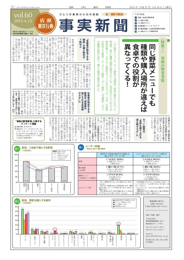 事実新聞 第60号 2015年4月25日発行
