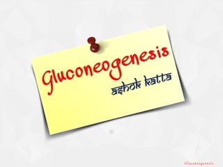 Gluconeogenesis
 