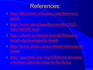 E BOMB | PDF