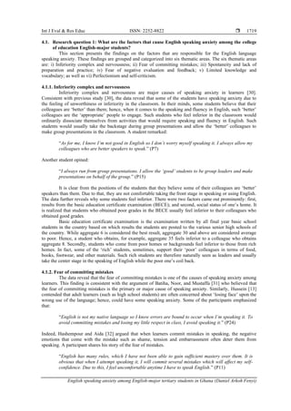 English speaking anxiety among English-major tertiary students in Ghana ...