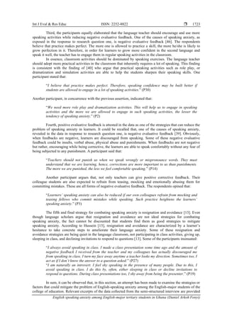 English speaking anxiety among English-major tertiary students in Ghana ...