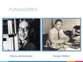 FUNDADORES
Mário de Andrade Sérgio Milliet
 