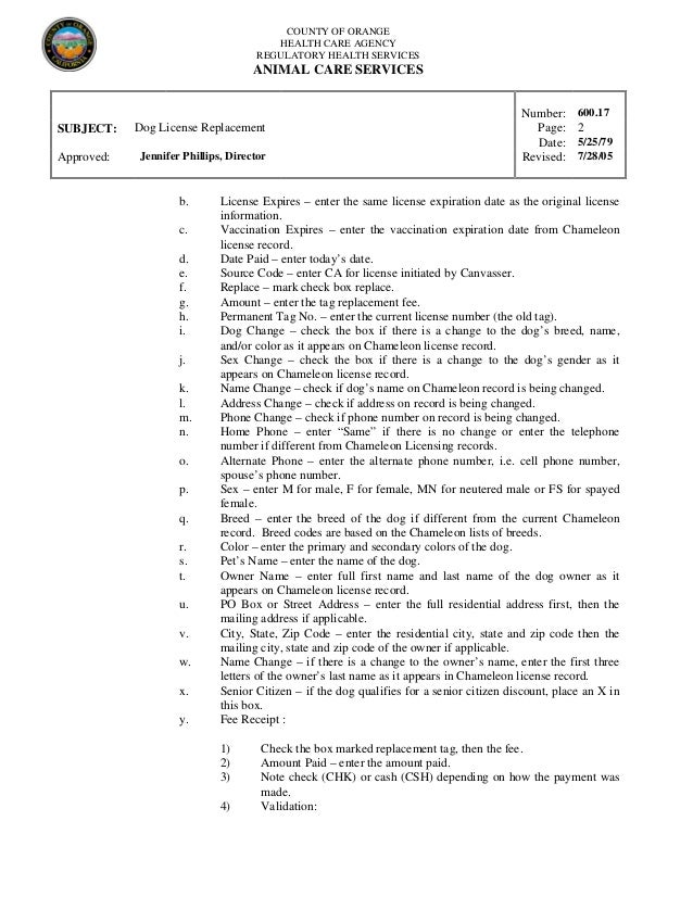 dog license replacement tag