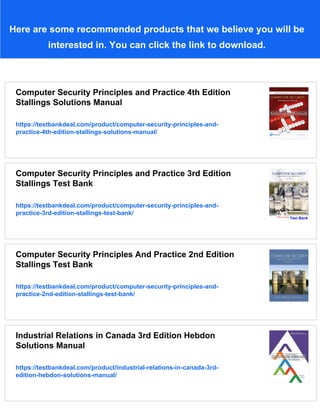 Computer Security Principles and Practice 4th Edition Stallings Test ...
