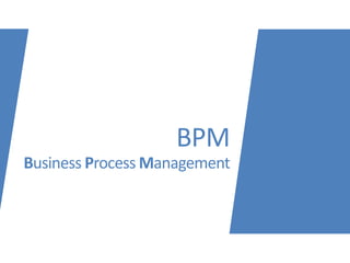 BPM
Business Process Management
 